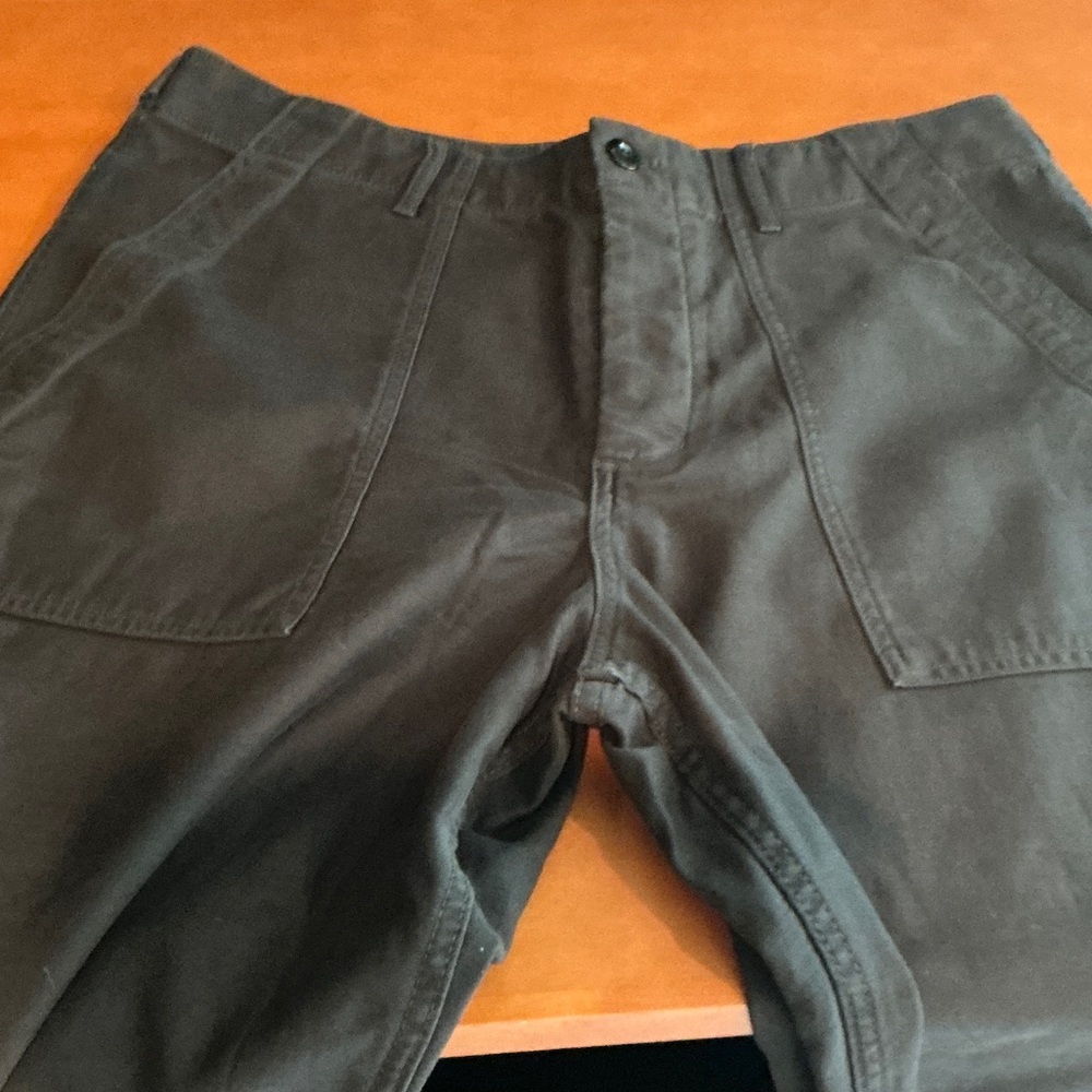 Outerknown Wide Leg Pants in Dark Olive